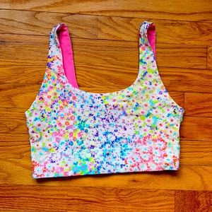 Size Small Fabletics reversible tank bra, small marks shown in third picture.